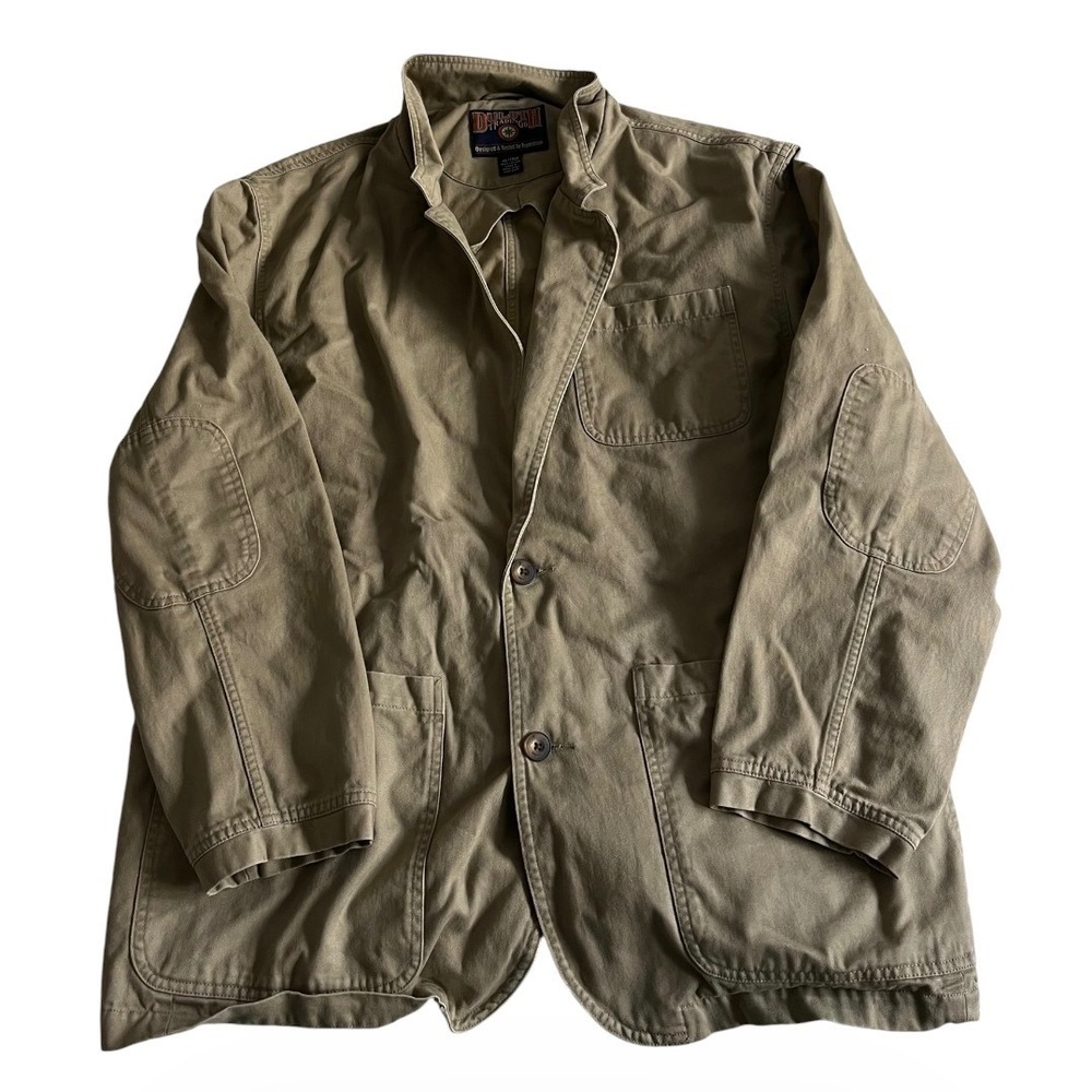 Duluth Trading Co Blazer Jacket Men's XLT Khaki Presentation Coat Jack
